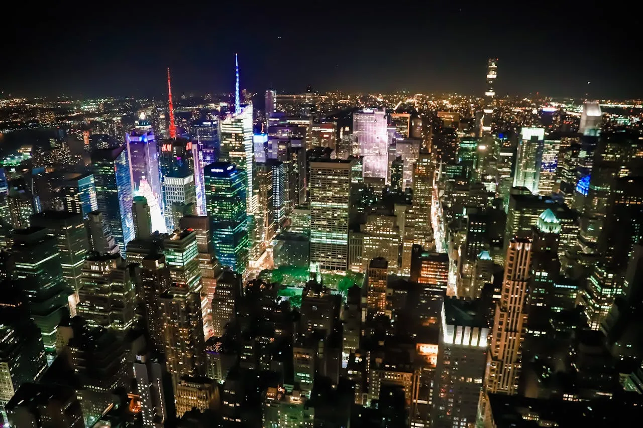 New York City skyline at night